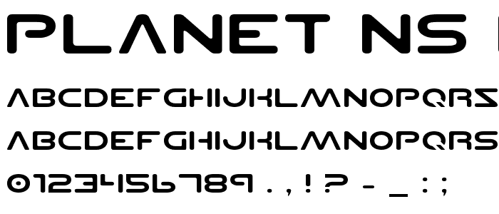Planet NS Expanded font